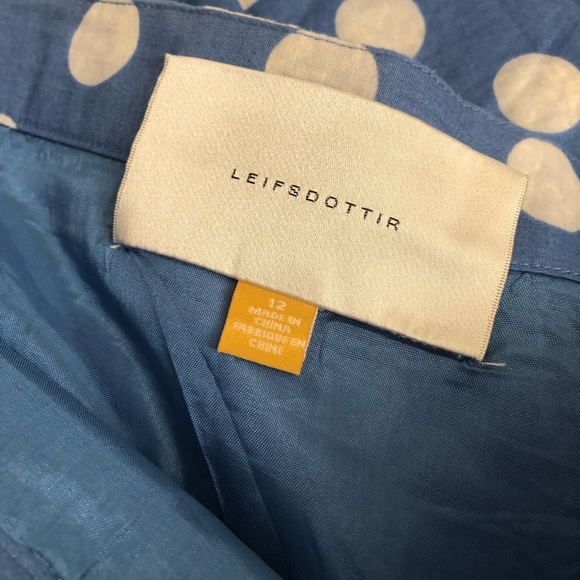 Leifsdottir Anthropologie Polka Dot Ruffle Pencil Skirt - Picture 6 of 9